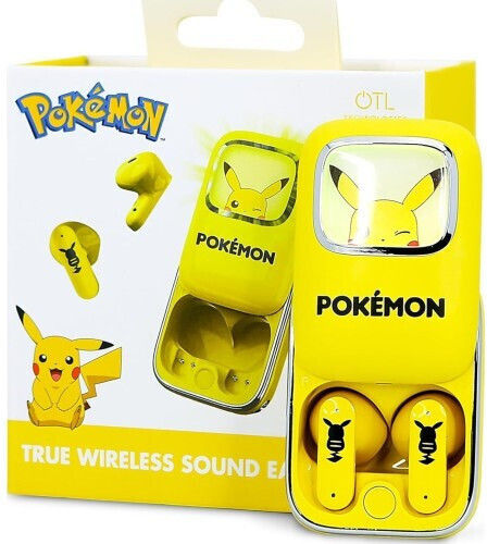 OTL Pokemon Pikachu Slide In-ear Bluetooth Handsfree Căști cu Carcasă de Încărcare Galben
