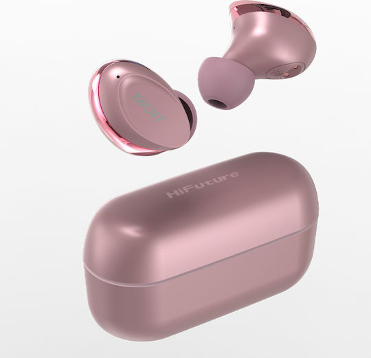 HiFuture YACHT In-Ear Bluetooth-Freisprecheinrichtung Kopfhörer mit Schweißresistenz und Ladeetui Rose Gold