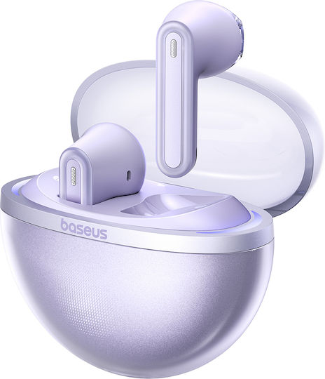 Baseus Bowie E5 Earbud Bluetooth Handsfree Ακουστικά με Θήκη Φόρτισης Μωβ