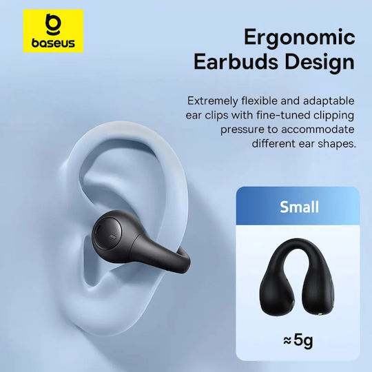Baseus AirGo AS01 Offenes Ohr Bluetooth-Freisprecheinrichtung Kopfhörer mit Ladeetui Schwarz