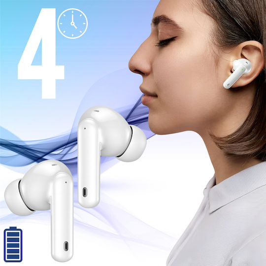 Riversong Airfly L8 In-ear Bluetooth Handsfree Ακουστικά με Θήκη Φόρτισης Λευκά