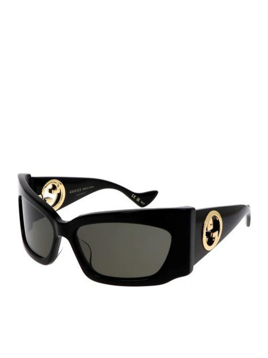 Gucci Sunglasses Μαύρα with Acetate Frame & Black Lens Gucci Sunglasses Μαύρα with Acetate Frame & Black Lens