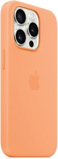 Apple Back Cover Silicon Portocaliu (iPhone 15 Pro Max)