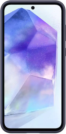 Samsung Standing Grip Umschlag Rückseite Silikon mit Band Schwarz (Galaxy A55)