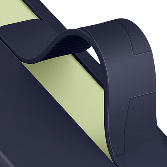 Samsung Standing Grip Umschlag Rückseite Silikon mit Band Schwarz (Galaxy A55)