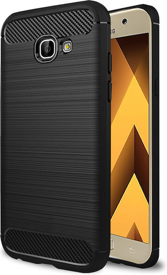 Techsuit Carbon Задна корица Силикон Черен (Galaxy A5 2017)