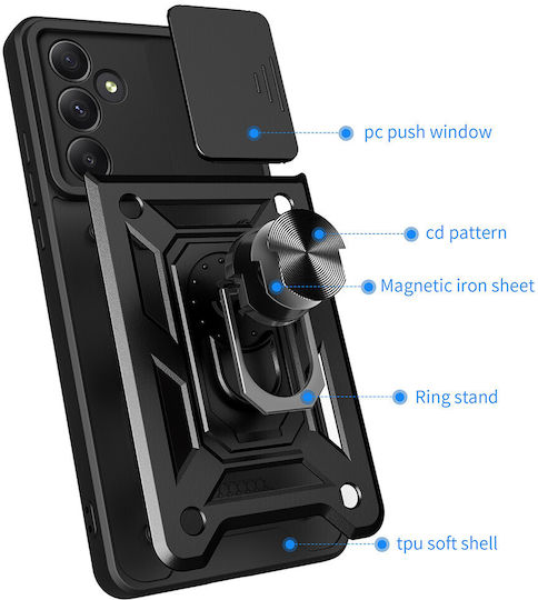 Techsuit Camshield Back Cover Plastic / Silicone Blue (Galaxy A55)