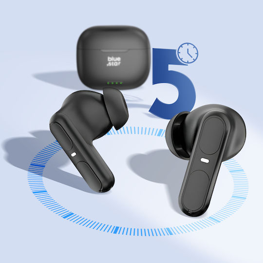 Blue Star BK31 In-ear Bluetooth Handsfree Căști cu Carcasă de Încărcare Negru