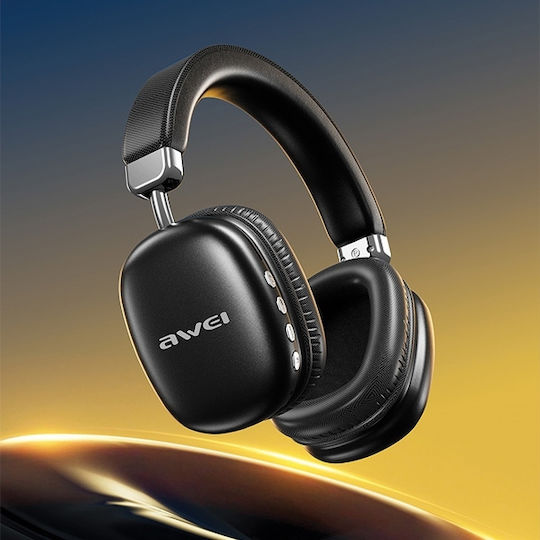 Awei AT7 Ασύρματα Bluetooth On Ear Ακουστικά με 20 ώρες Λειτουργίας Μαύρα