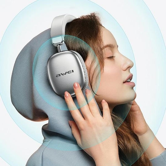 Awei AT7 Ασύρματα Bluetooth On Ear Ακουστικά με 20 ώρες Λειτουργίας Μαύρα