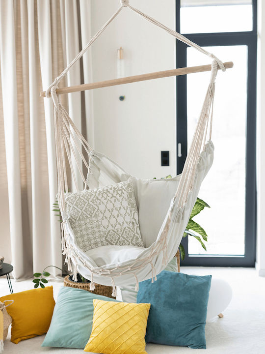 Hammock Chair Fabric Ecru 100x130x55cm