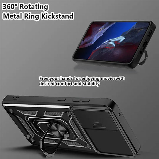 Techsuit Camshield Back Cover Σιλικόνης / Πλαστικό Μαύρο (Realme 12+)