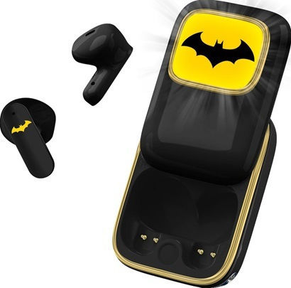 OTL Batman Dark Knight Slide In-ear Bluetooth Handsfree Earphones with Charging Case Black