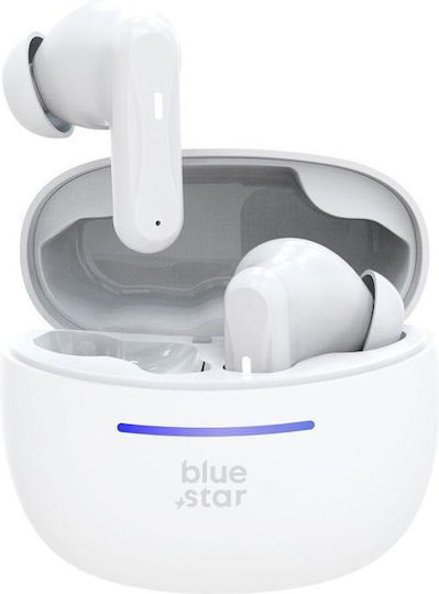 Blue Star BK44 In-ear Bluetooth Handsfree Earphones with Charging Case White