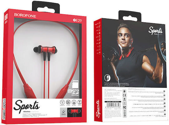 Borofone BE32 In-Ear Bluetooth-Freisprecheinrichtung Kopfhörer Rot