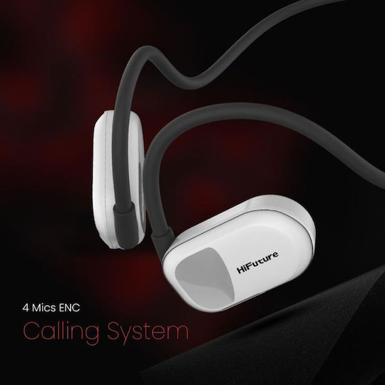 HiFuture Future Mate In-ear Bluetooth Handsfree Ακουστικά με Αντοχή στον Ιδρώτα Silver/White