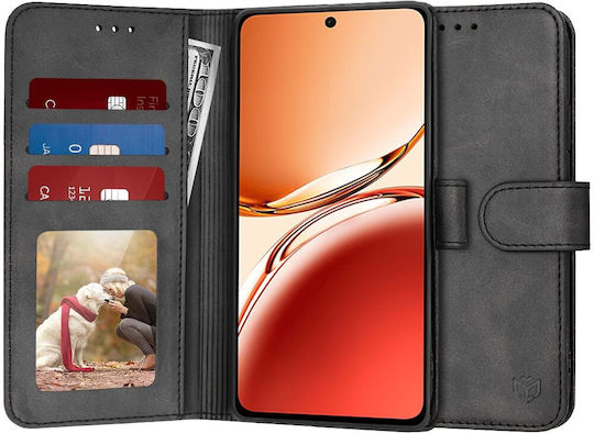 Techsuit Diary Book Δερματίνης Μαύρο (Oppo Reno12 F 4G, Oppo Reno12 F 5G, Oppo Reno12 FS)