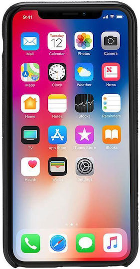 Incase Back Cover Σιλικόνης / Πλαστικό / Υφασμάτινο Μαύρο (iPhone XS Max)