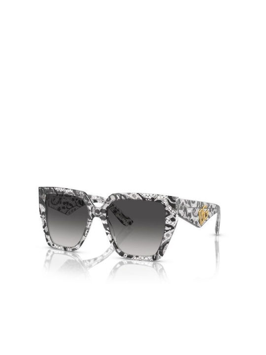 Dolce & Gabbana Damen Sonnenbrillen mit Mehrfarbig Kunststoff Gestell und Gray Verlaufsfarbe Linse DG4438 32878G