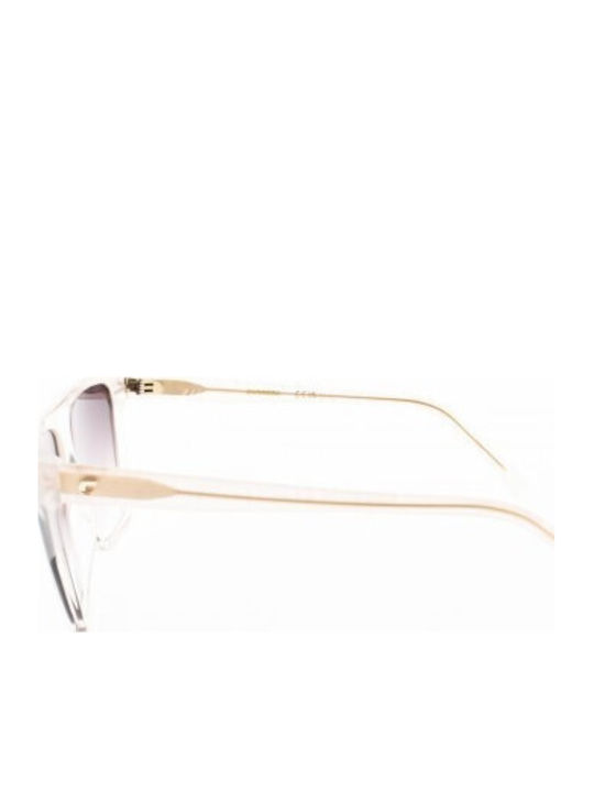 Carrera Women's Sunglasses with Beige Horn-Rimmed Frame and Grey Lenses 3027/S SZJ/3X