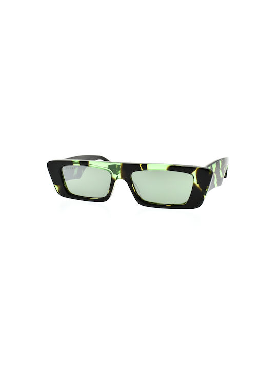 Gucci Women's Sunglasses with Green Tartaruga Plastic Frame and Green Lens GG1331S 008