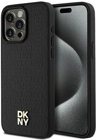 Θήκη Dkny Pu Leather Repeat Pattern Stack Logo Magsafe Case Apple Iphone 15 Pro Max 6.7" Black