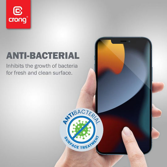 Crong Anti-bacterial 3d Armour Back Cover Tempered Glass Transparent (iPhone 14)