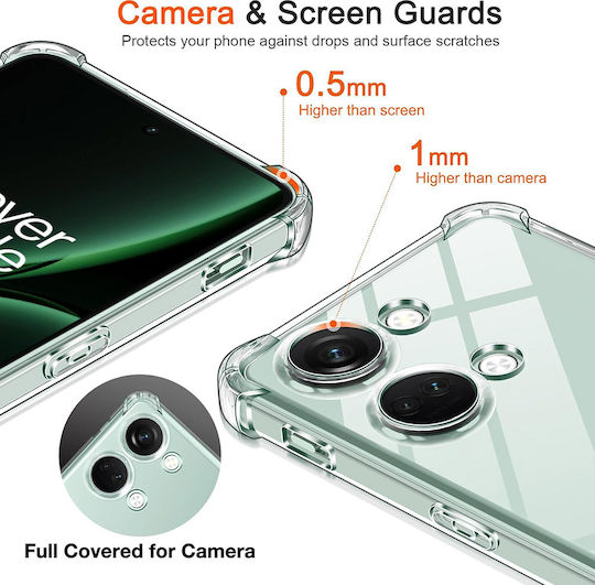 Techsuit Shockproof Clear Back Cover Silicone Transparent (OnePlus Nord 3)
