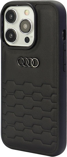 Audi Umschlag Rückseite Kunststoff Schwarz (iPhone 15 Pro)
