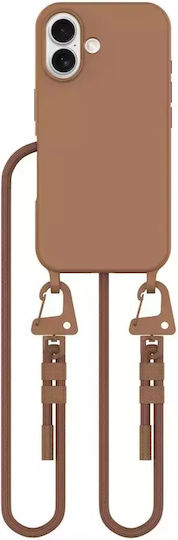 Tech-Protect Magnecklace Back Cover Silicone Brown (iPhone 16)