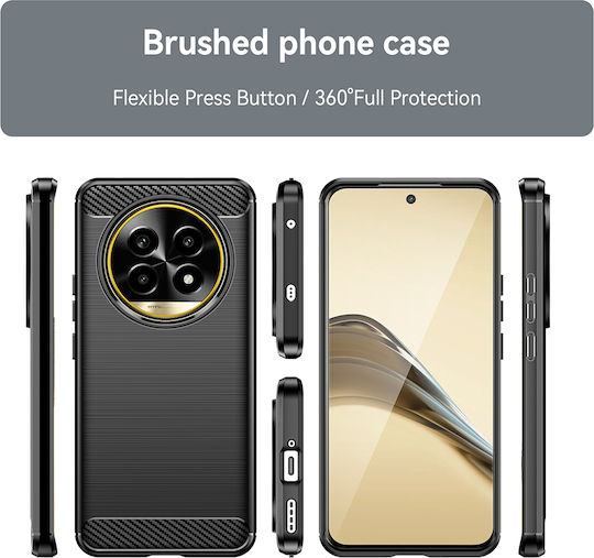 Techsuit Carbon Back Cover Σιλικόνης Μαύρο (Realme 13 Pro / 13 Pro+)