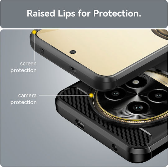 Techsuit Carbon Back Cover Σιλικόνης Μαύρο (Realme 13 Pro / 13 Pro+)