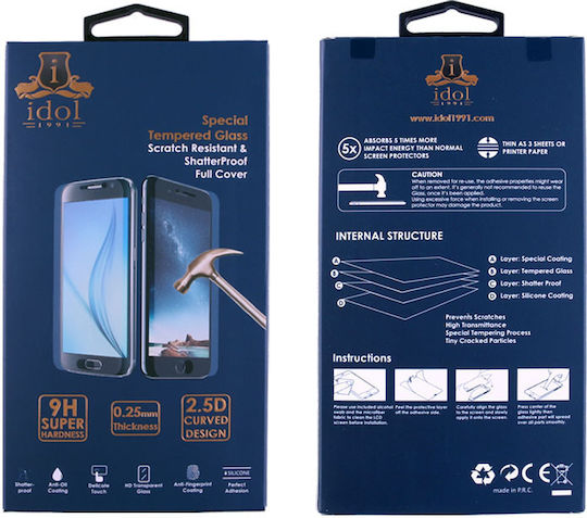 Idol 1991 Idol 5.2 9h Special White 1991 2.5D Full Glue Full Face Tempered Glass Compatible with Nokia 5