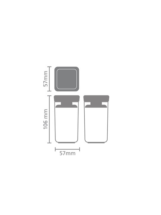 Brabantia Vase General Use with Lid Plastic Gray 150ml