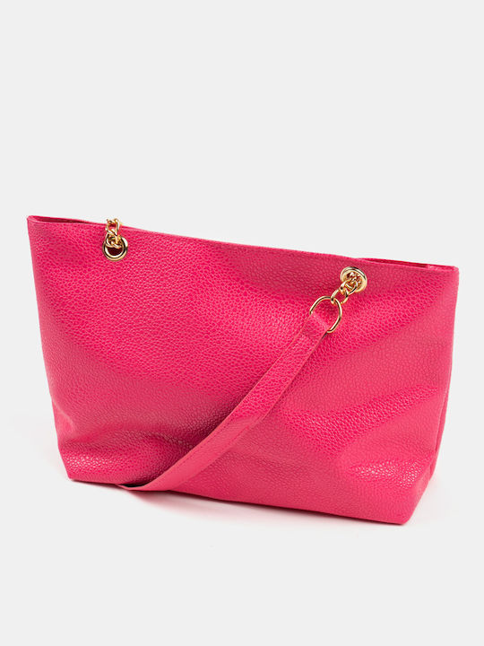 Fuchsia Chain Shoulder Bag