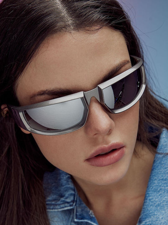 Sole Unisex Sunglasses with Plastic Frame Silver/Black 20917-02