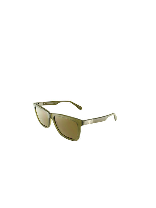 Calvin Klein Sunglasses with Green Plastic Frame and Brown Lens CKJ24601S 309