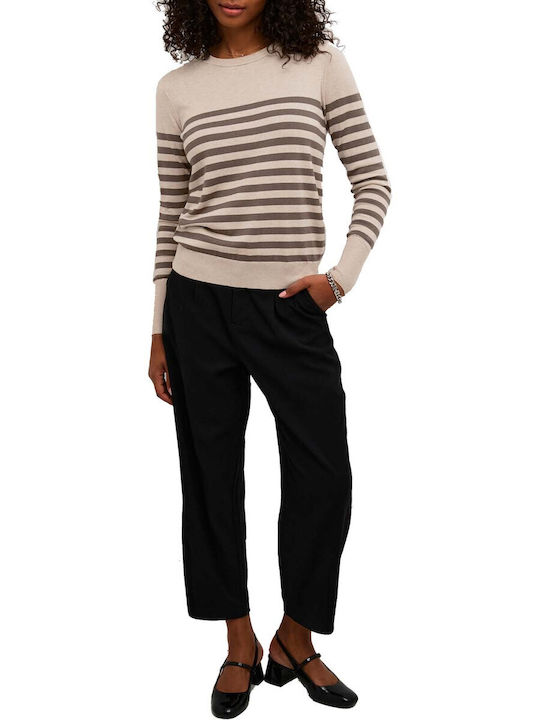 Women's Sweater Striped Brown