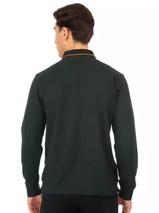 Polo Langarmbluse Forest Green
