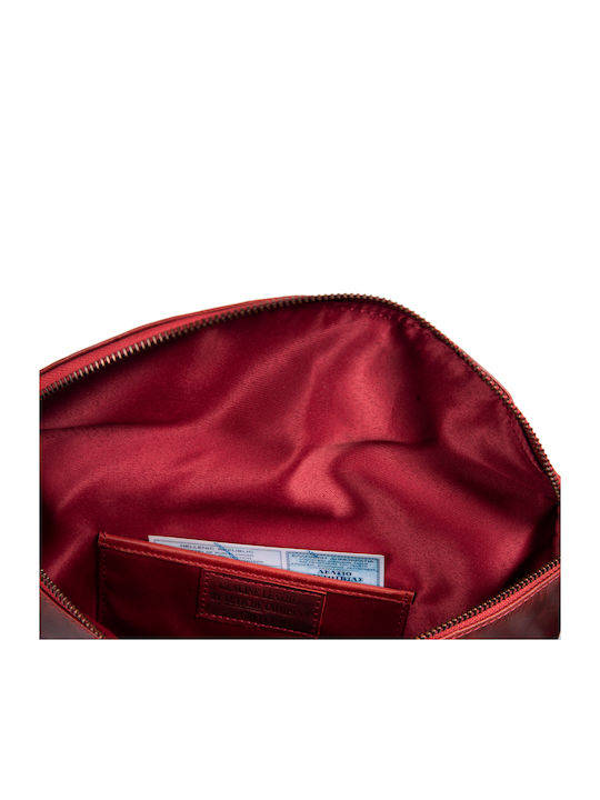 Leather Waist Bag Red