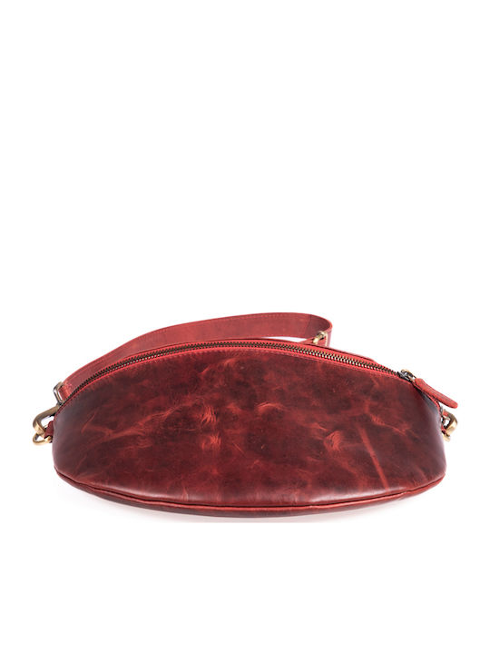 Leather Waist Bag Red