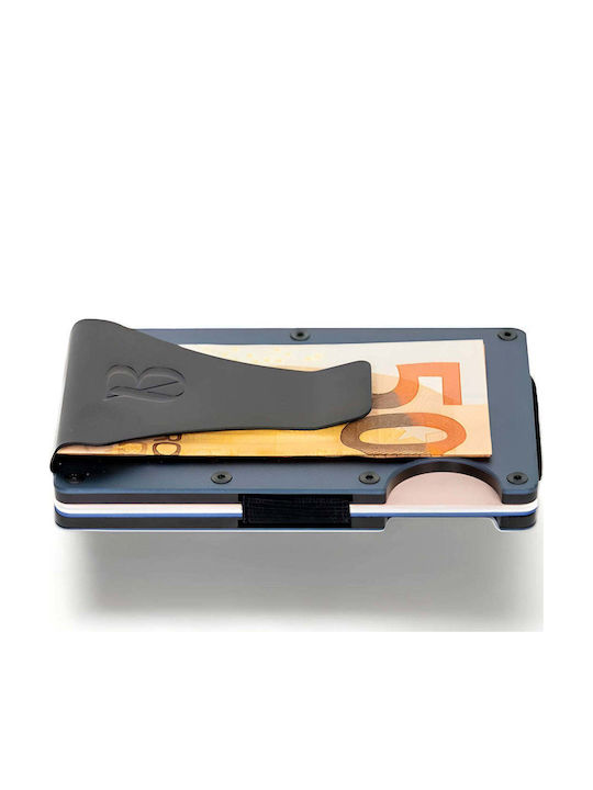 Herren Geldbörse Geldclip mit RFID Blau