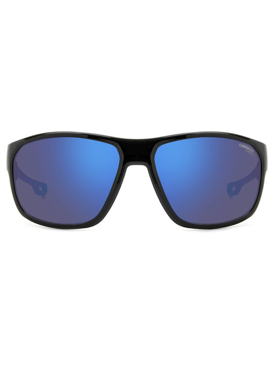 Carrera Men's Sunglasses with Black Plastic Frame and Blue Mirror Lens 4018/S D51/Z0