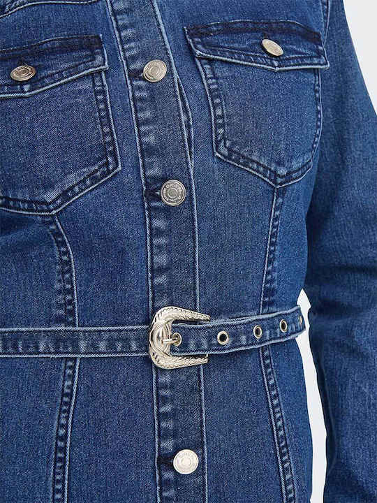 Life Rochie-cămașă Midi Denim Albastră