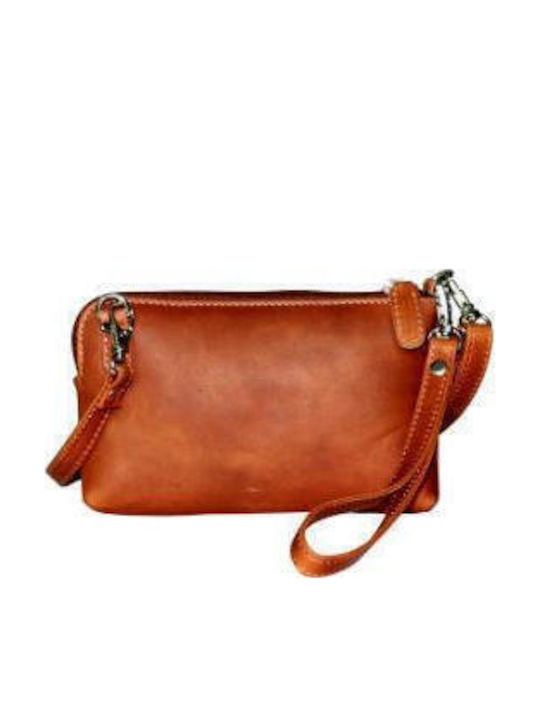 Leder Damentasche Schultertasche Tabac Braun