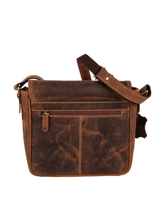 Leder Damentasche Schultertasche Braun