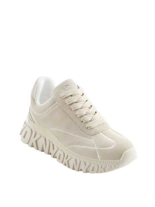 DKNY Femei Sneakers Bone / Silver