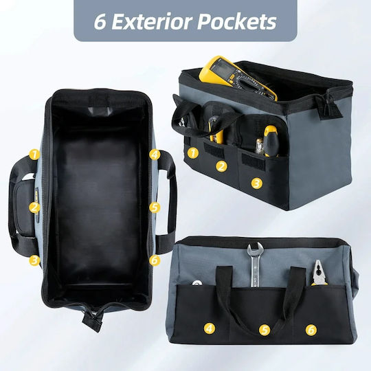Deli Geantă pentru unelte de Mână Gri L40xL20xH27cm