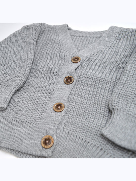 Kinderstrickjacke Gestrickt grau