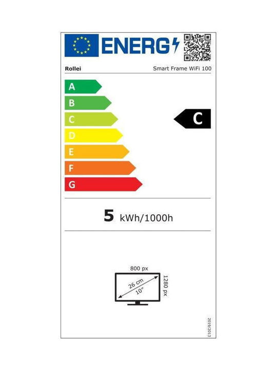 Rollei Wifi Bilderrahmen 100 10,1" 8GB 1W Frameo App Schwarz